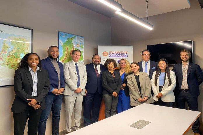 Special Envoy Edison Rijna and Liaison Bianca Peters during their Sales Mission to Colombia.