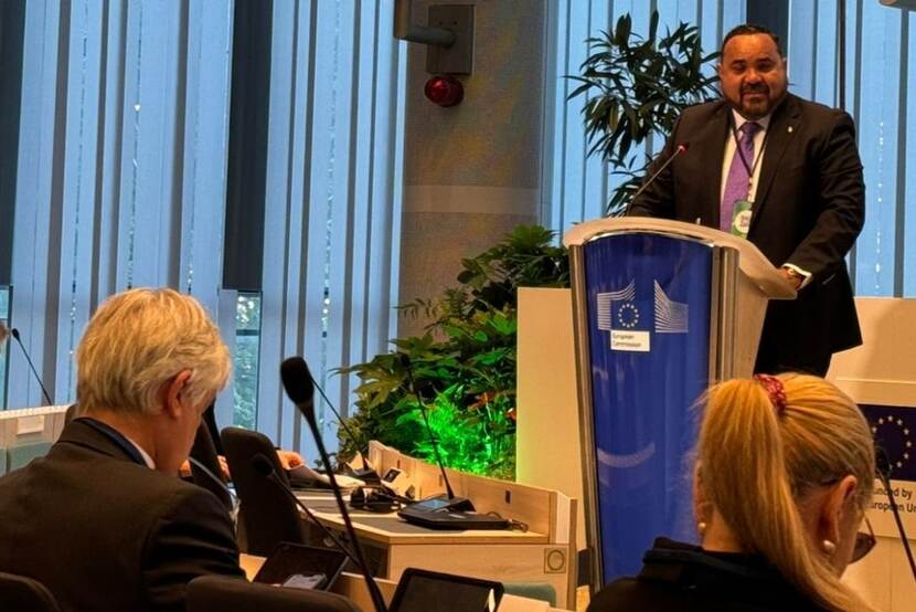 Special Envoy Rijna speeching during the GO Climate Finance Forum.